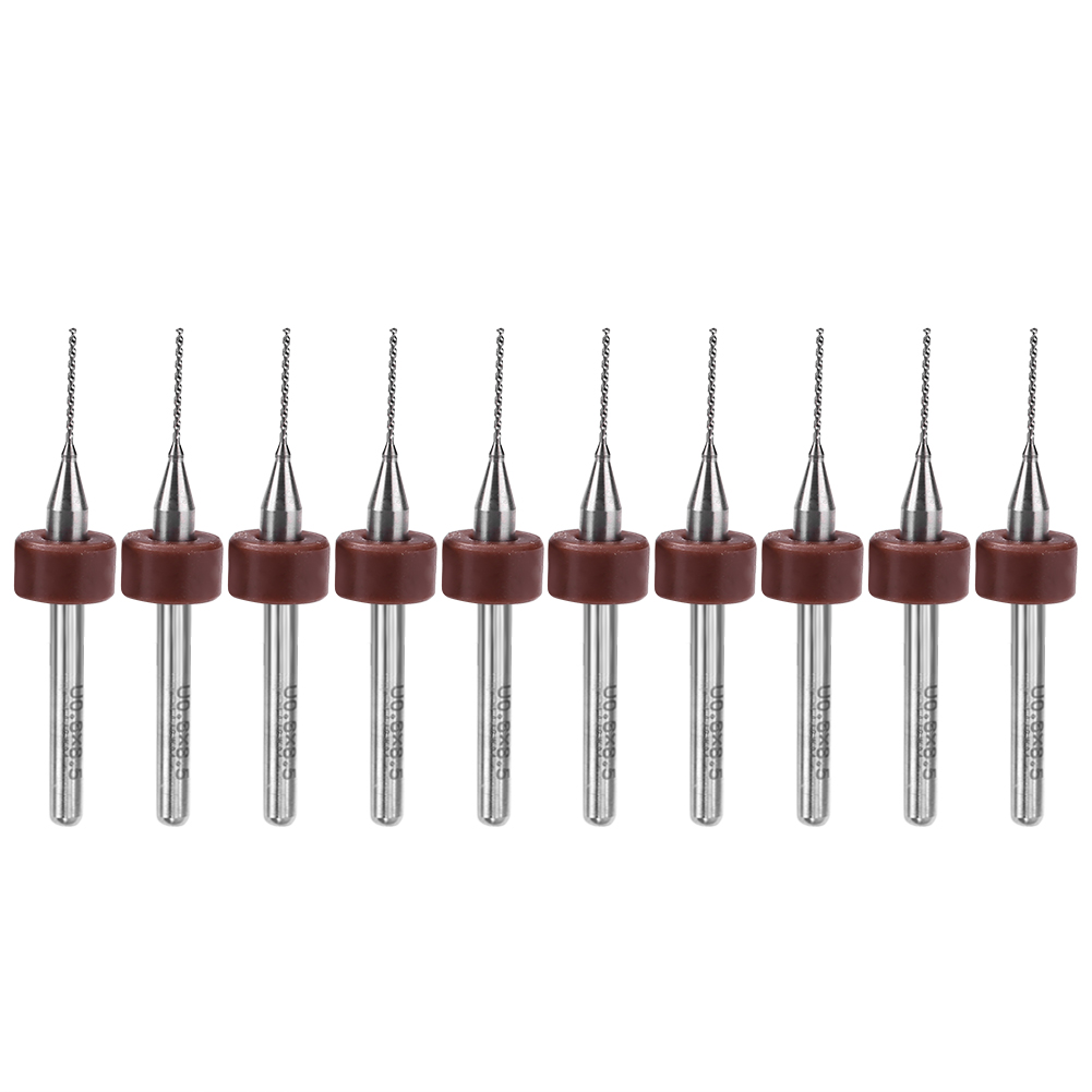 thumbnail image 2 of DQrwqpou 10 Brocas para Placa Circuito PCB Brocas Helicoidales Acero (0 6 Mm), 2 of 9