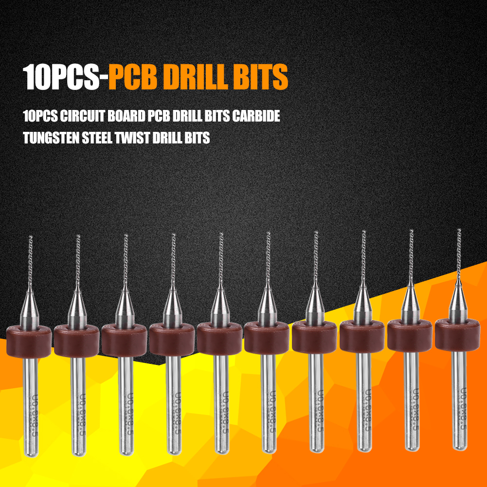 thumbnail image 4 of DQrwqpou 10 Brocas para Placa Circuito PCB Brocas Helicoidales Acero (0 6 Mm), 4 of 9