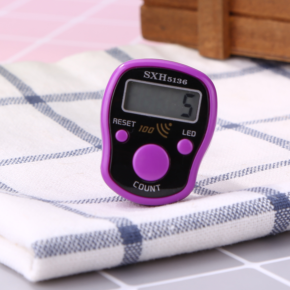 thumbnail image 4 of 0-99999 LCD Finger Counter LED Luminous Electronic Tally Counter (Púrpura), 4 of 9