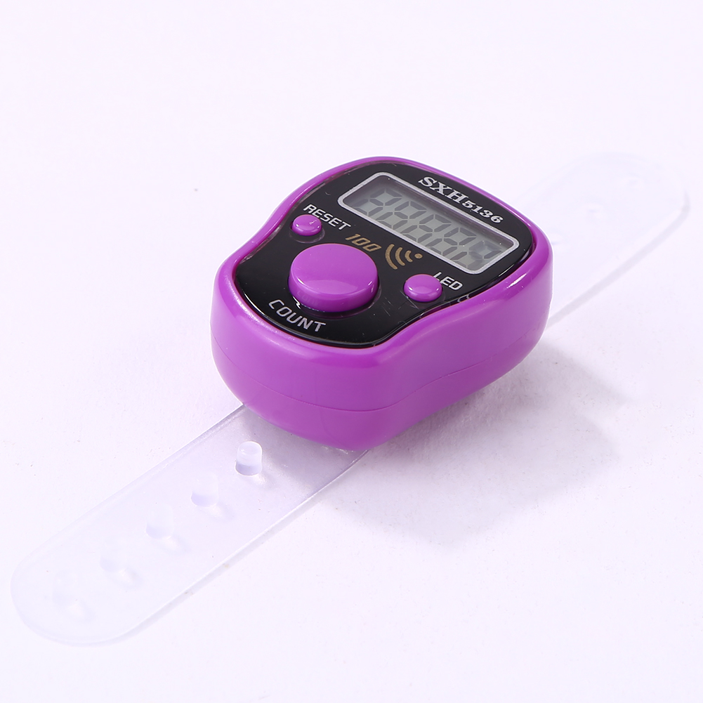 thumbnail image 5 of 0-99999 LCD Finger Counter LED Luminous Electronic Tally Counter (Púrpura), 5 of 9