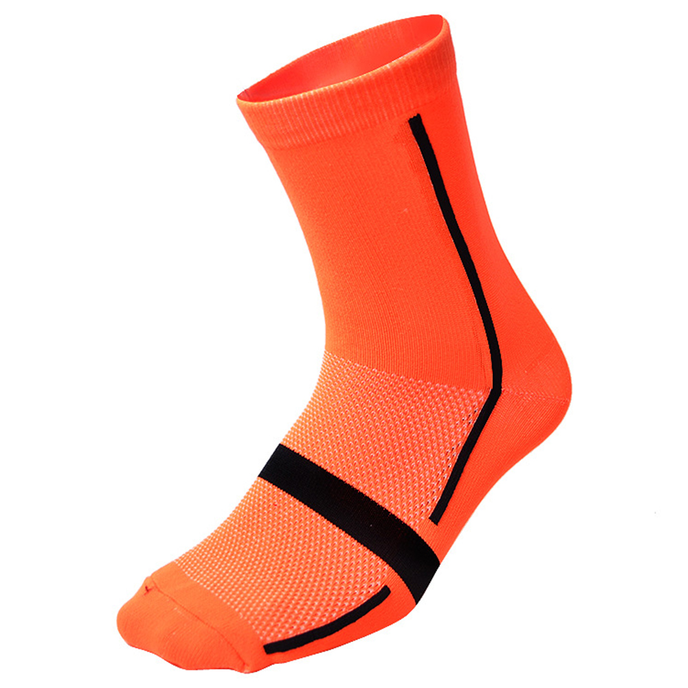Btafrte Al Aire Libre Calcetines Transpirables Mujeres Hombres Ciclismo Calcetines para Correr (naranja)