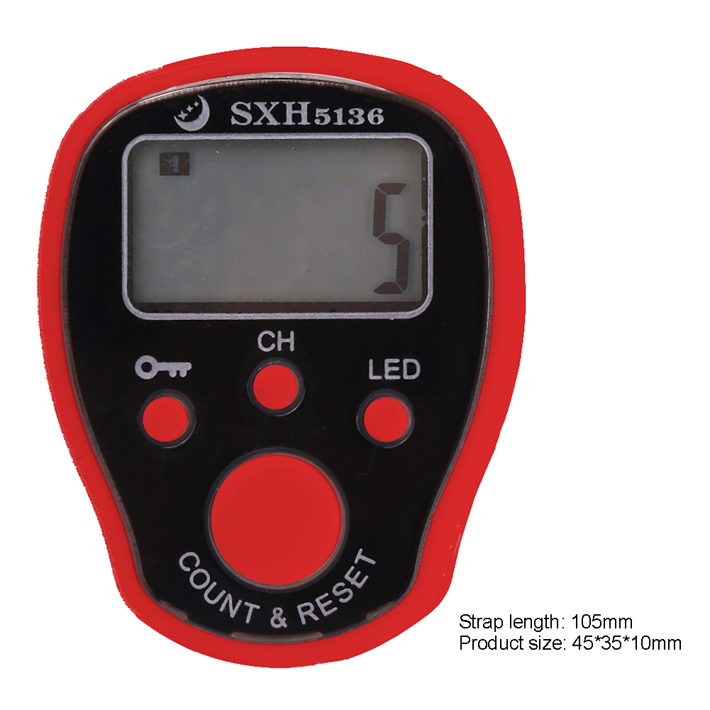 thumbnail image 3 of JShteea 0-99999 Contador dedos LED Night Luminous Electronic Tally Counter (Rojo), 3 of 5