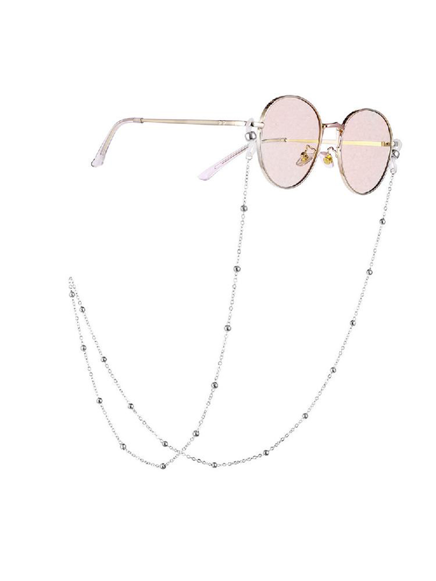 thumbnail image 2 of Ygjytge Gafas Cadena Accesorios Mujer Hombre Gafas Cordón Cuello (Plata), 2 of 9