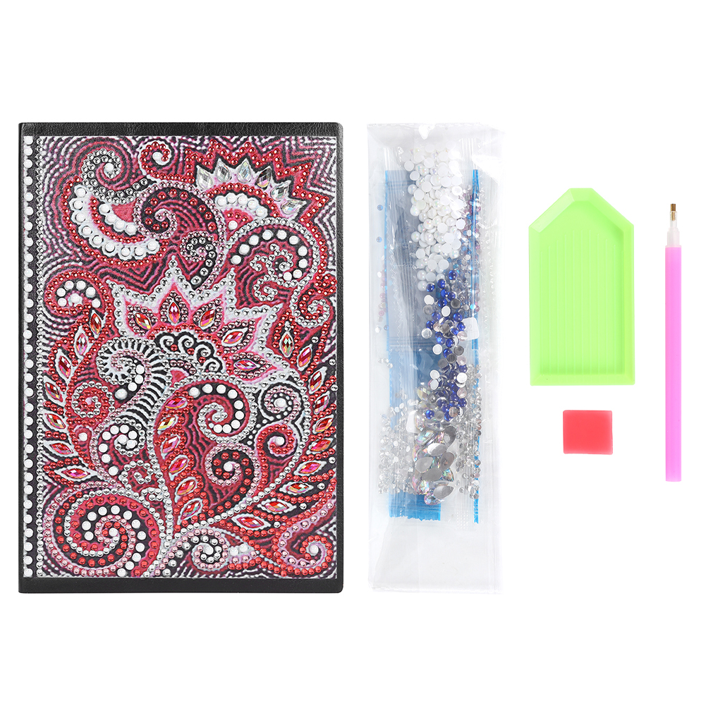 thumbnail image 3 of Diy Pintura Diamantes 50 Páginas A5 Libro Pintura Diamantes Cuaderno Cuaderno Bocetos Libro Parcial Diamante en Forma Especial BG025 Mandala, 3 of 10