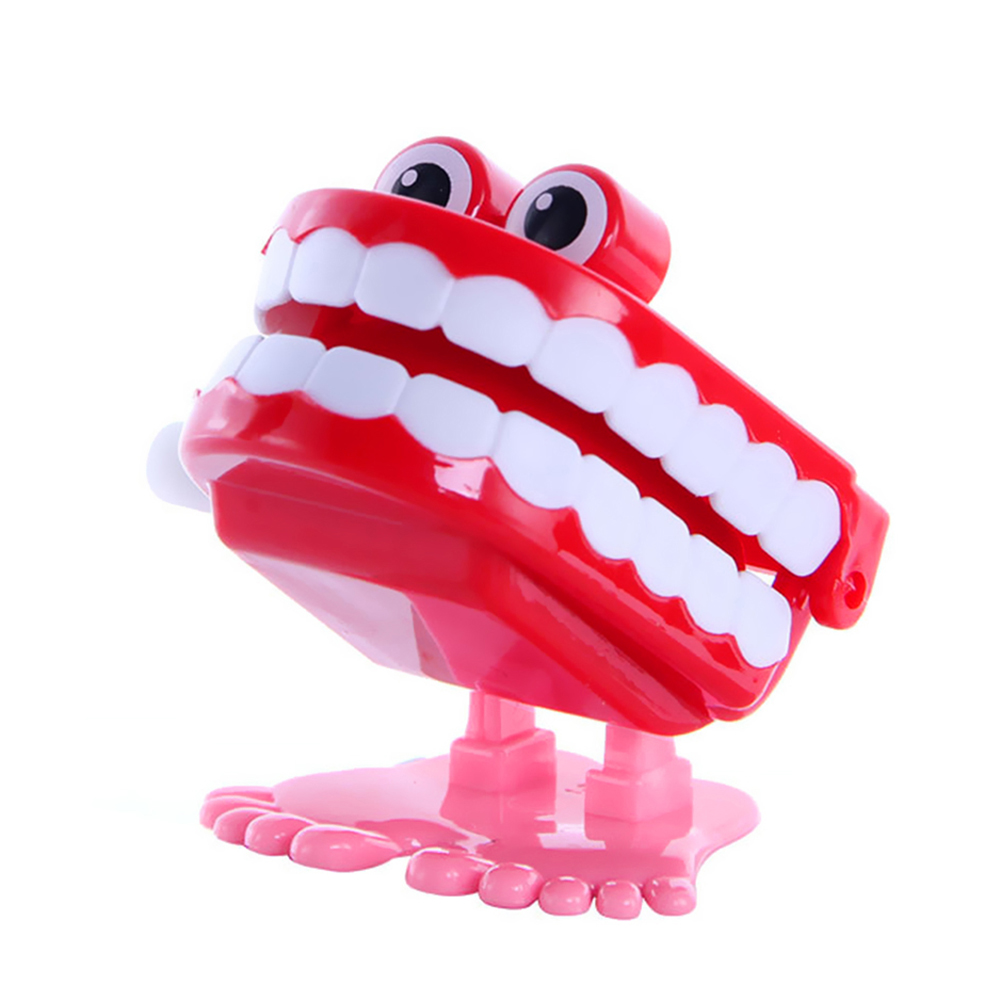 thumbnail image 2 of WDOplteas Wind Up Clockwork Toy Chattering Funny Walking Teeth Mecánicos (Rojo), 2 of 9