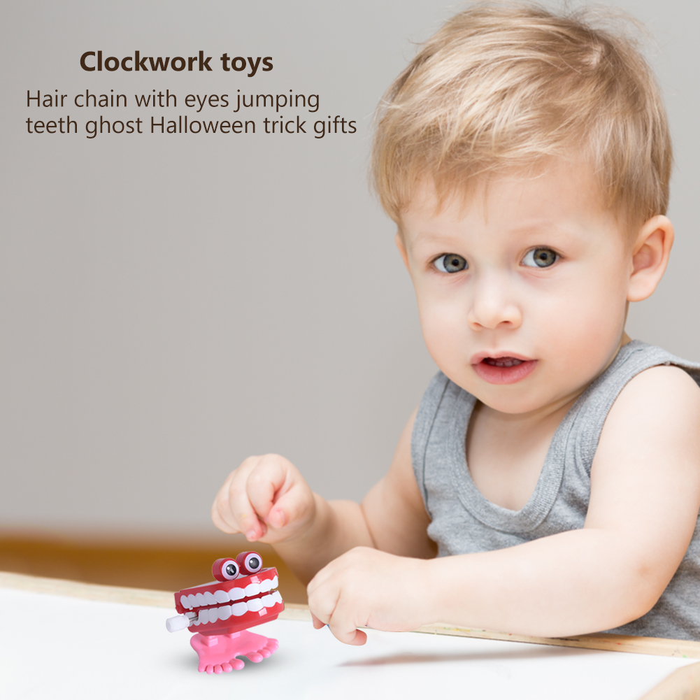 thumbnail image 4 of WDOplteas Wind Up Clockwork Toy Chattering Funny Walking Teeth Mecánicos (Rojo), 4 of 9