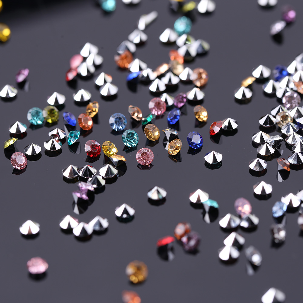 thumbnail image 3 of Preciosos Encantos Manicura Diamantes Imitación Mezclados para Uñas 3mm 1000 Unids/bolsa DIY, 3 of 10