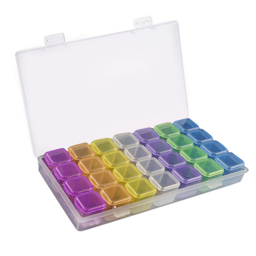 thumbnail image 2 of WDOplteas Caja Almacenamiento para Uñas Con 28 Rejillas Organizador Joyas Herramientas Manicura (multicolor), 2 of 9