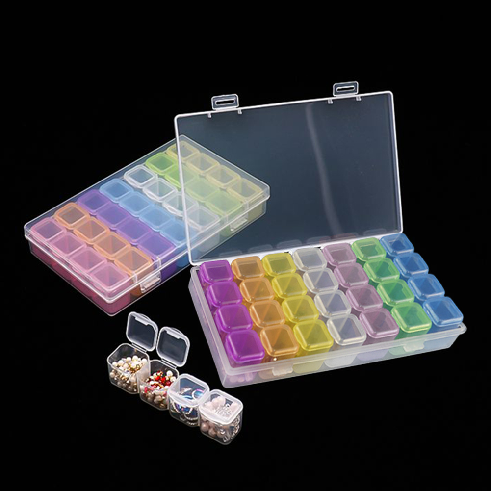 thumbnail image 4 of WDOplteas Caja Almacenamiento para Uñas Con 28 Rejillas Organizador Joyas Herramientas Manicura (multicolor), 4 of 9