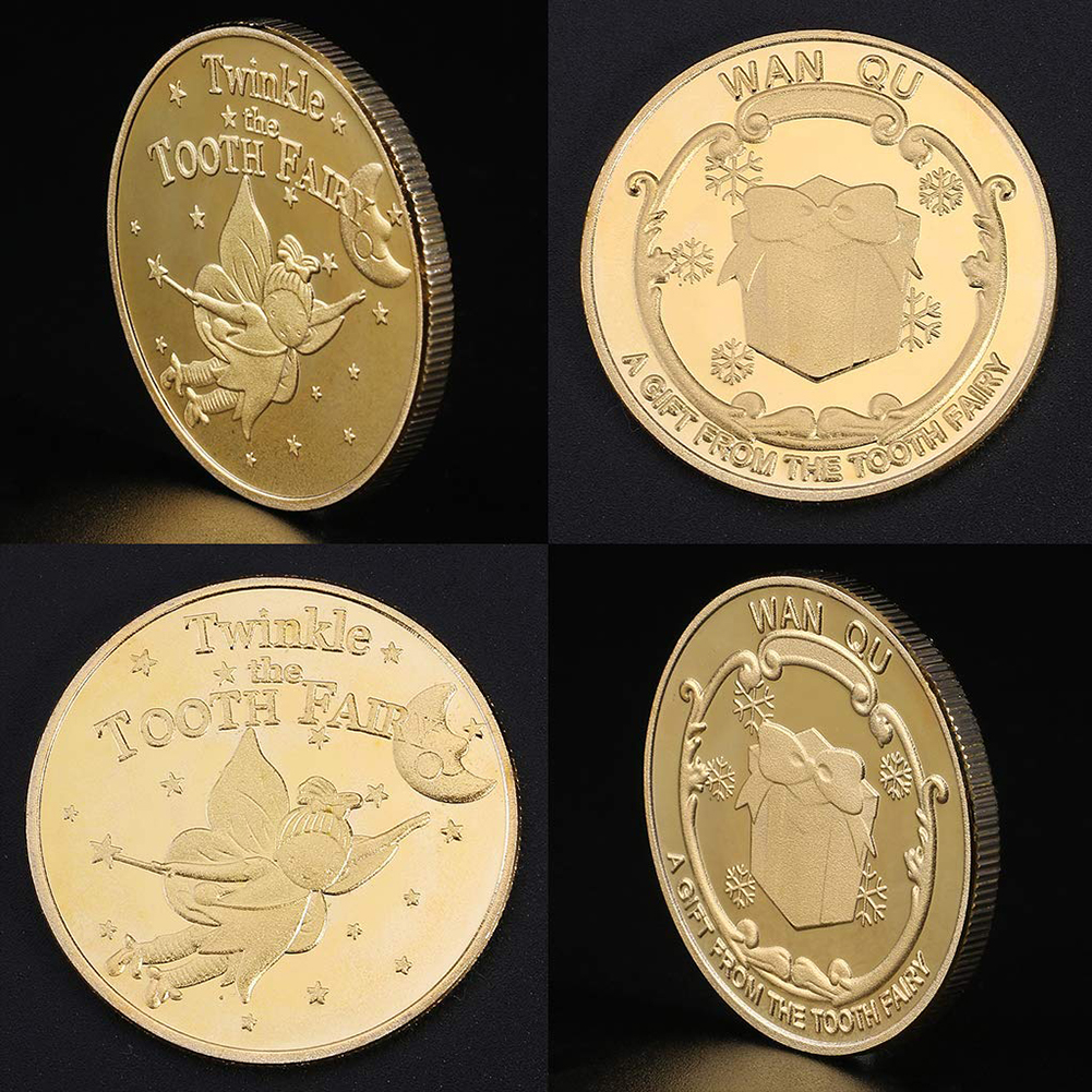 thumbnail image 4 of Moneda Conmemorativa Chapada en Oro Hada Los Dientes Dientes Creativo para, 4 of 10