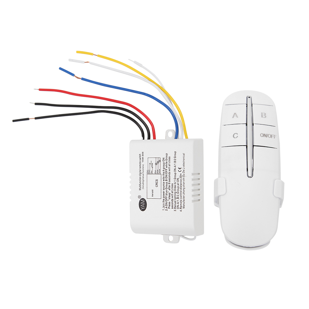 thumbnail image 2 of Btafrte Transmisor Receptor Lámpara 220 V Con Interruptor Remoto Inalámbrico RF ON/OFF (tres Vías), 2 of 10