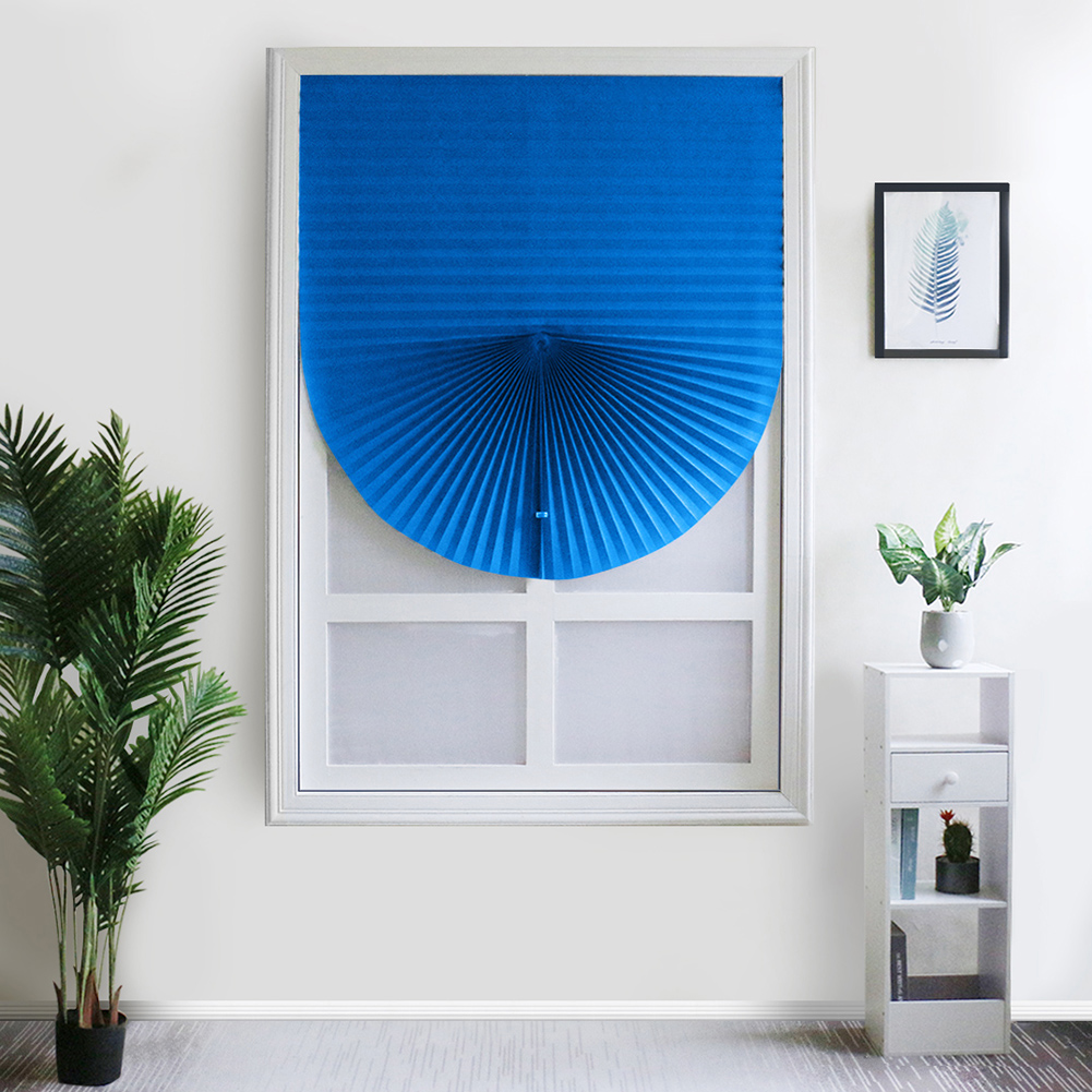 thumbnail image 4 of Btafrte Persianas Plisadas Autoadhesivas Cortinas Opacas Media Ventana Azul (90x180cm), 4 of 10