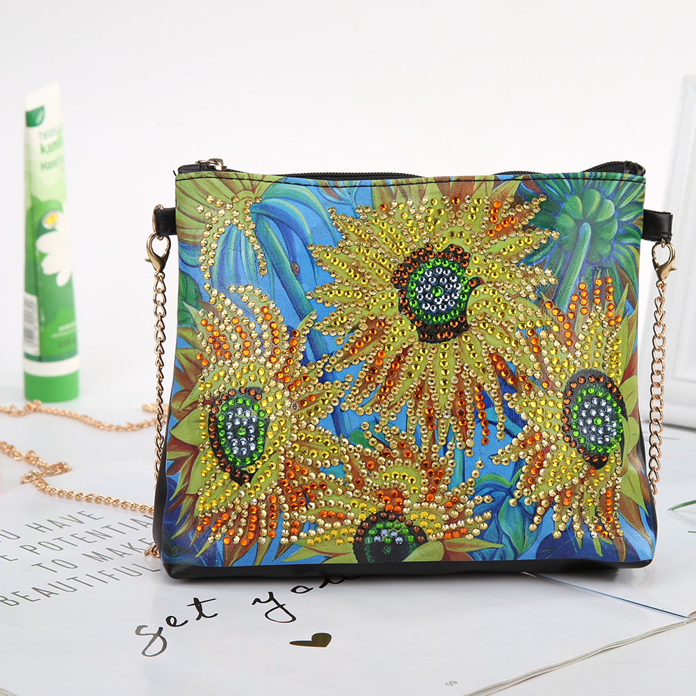 thumbnail image 4 of Bolsos Hombro Cadena Cgtredaw Cuero en Forma Especial Girasol DIY, 4 of 10