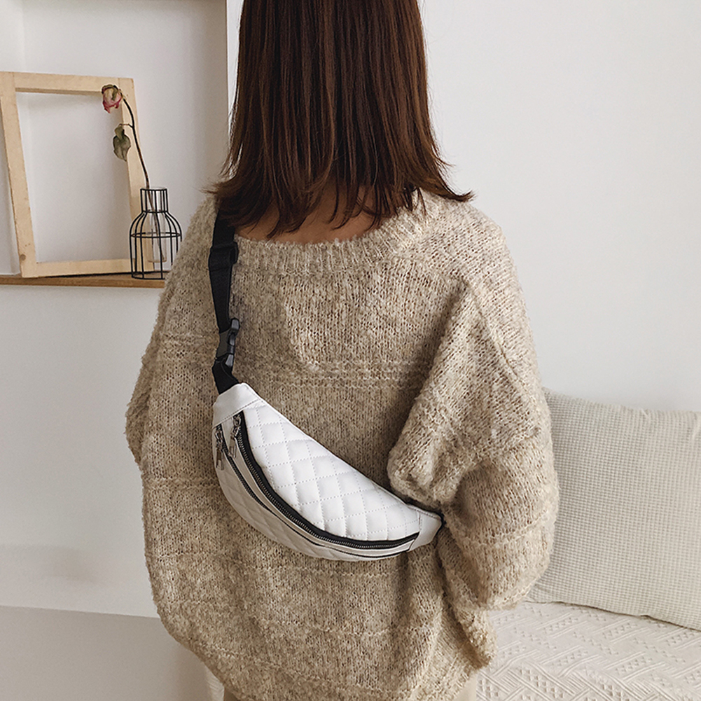 thumbnail image 4 of Riñonera de Cuero PU Kuymtek para Mujer Bolso Cruzado Pecho Con doble, 4 of 10