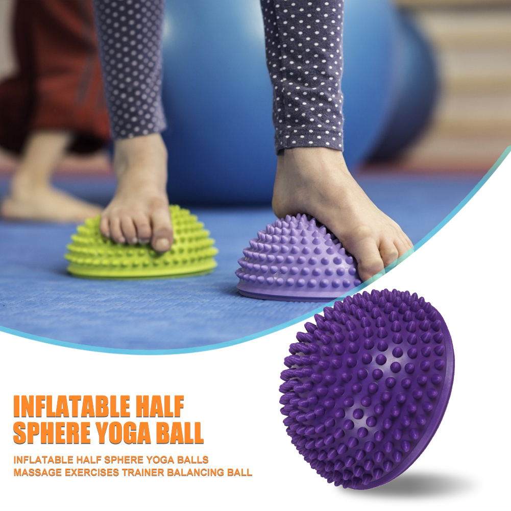 thumbnail image 4 of Btafrte Pelotas Inflables Media Esfera para Yoga Masaje Pelota Equilibrio (púrpura), 4 of 8