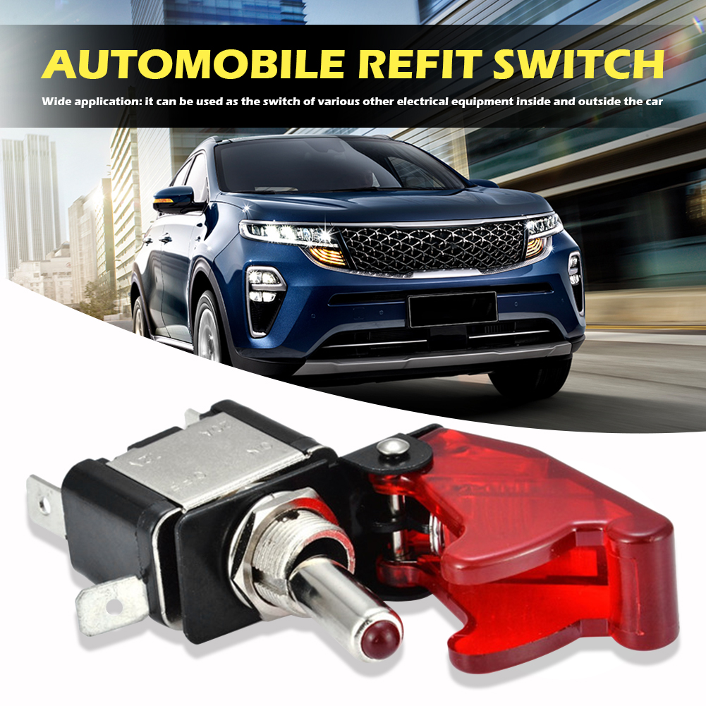 thumbnail image 4 of Kuymtek Control Interruptor LED Iluminado para Coche ON/OFF+cubierta Misiles Avión (A), 4 of 9