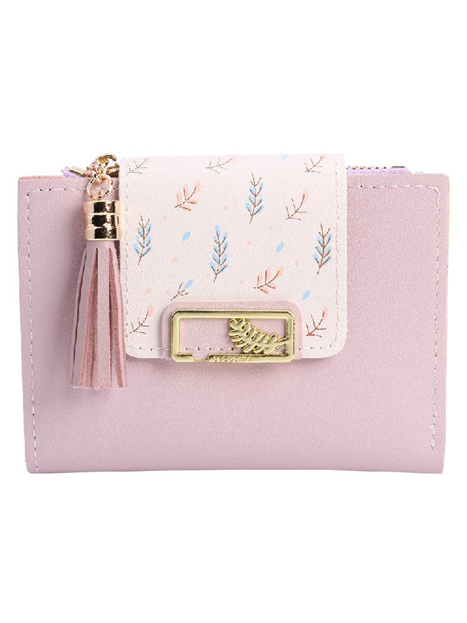thumbnail image 2 of Cartera Corta Con Borlas para Mujer Bolso Mano Cuero PU Bolso Mano para Mujer (púrpura), 2 of 10