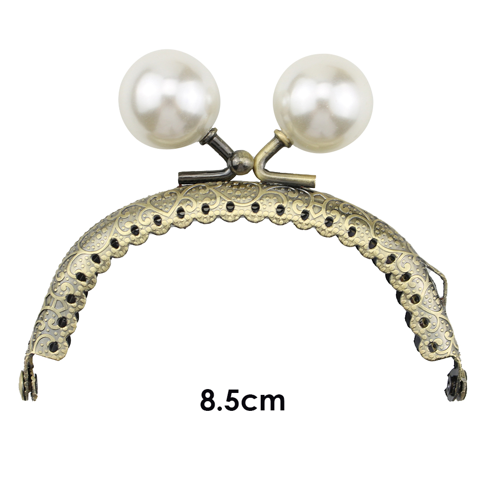 thumbnail image 3 of Artesanía Costura Con Asa para Bolso Monedas Metal Con Accesorios para Bolsos Perlas (8 5 Cm), 3 of 6