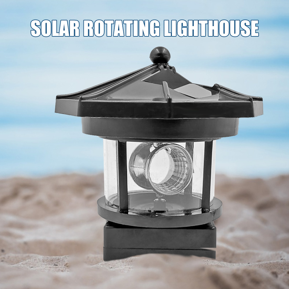 thumbnail image 4 of Faro LED Solar para Jardín Faro para Exteriores Lámpara Haz Giratorio (negro), 4 of 10