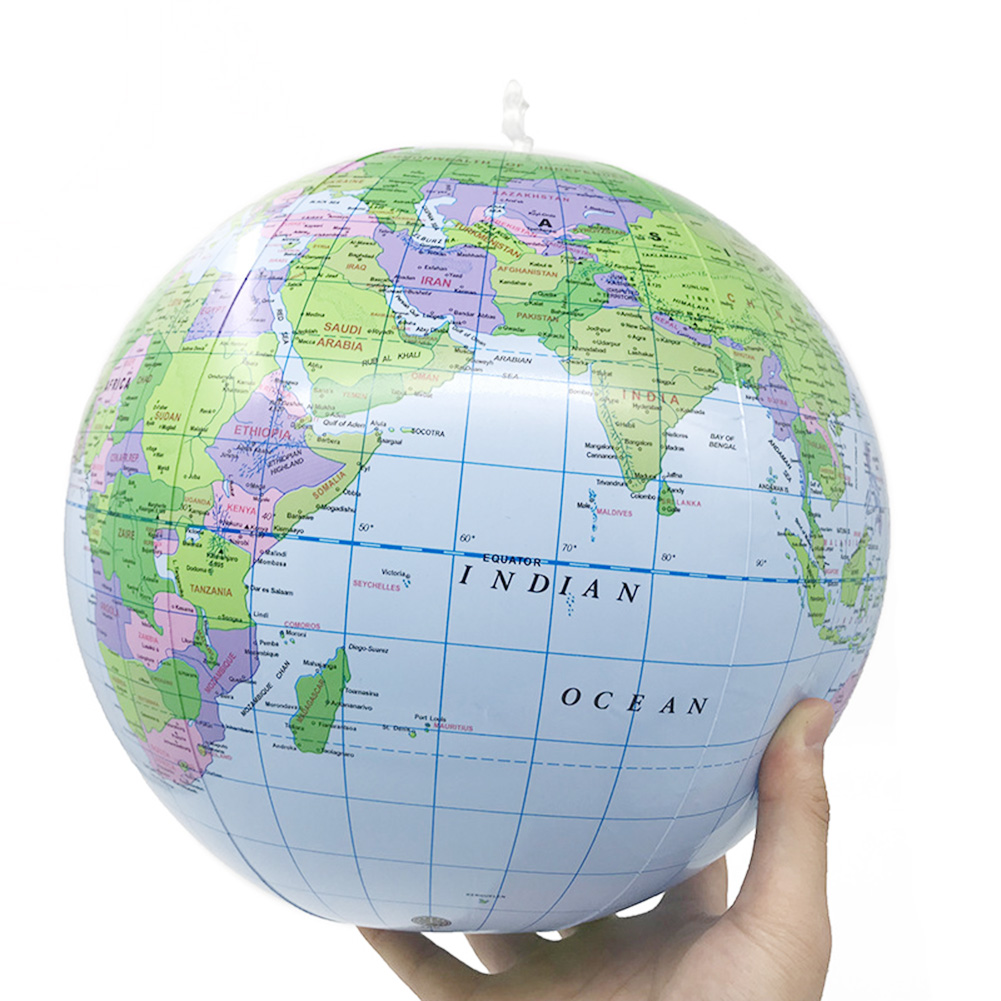 thumbnail image 4 of WDOplteas Globo Inflable 30cm Mundo Tierra Océano Mapa Aprendizaje Geografía, 4 of 10
