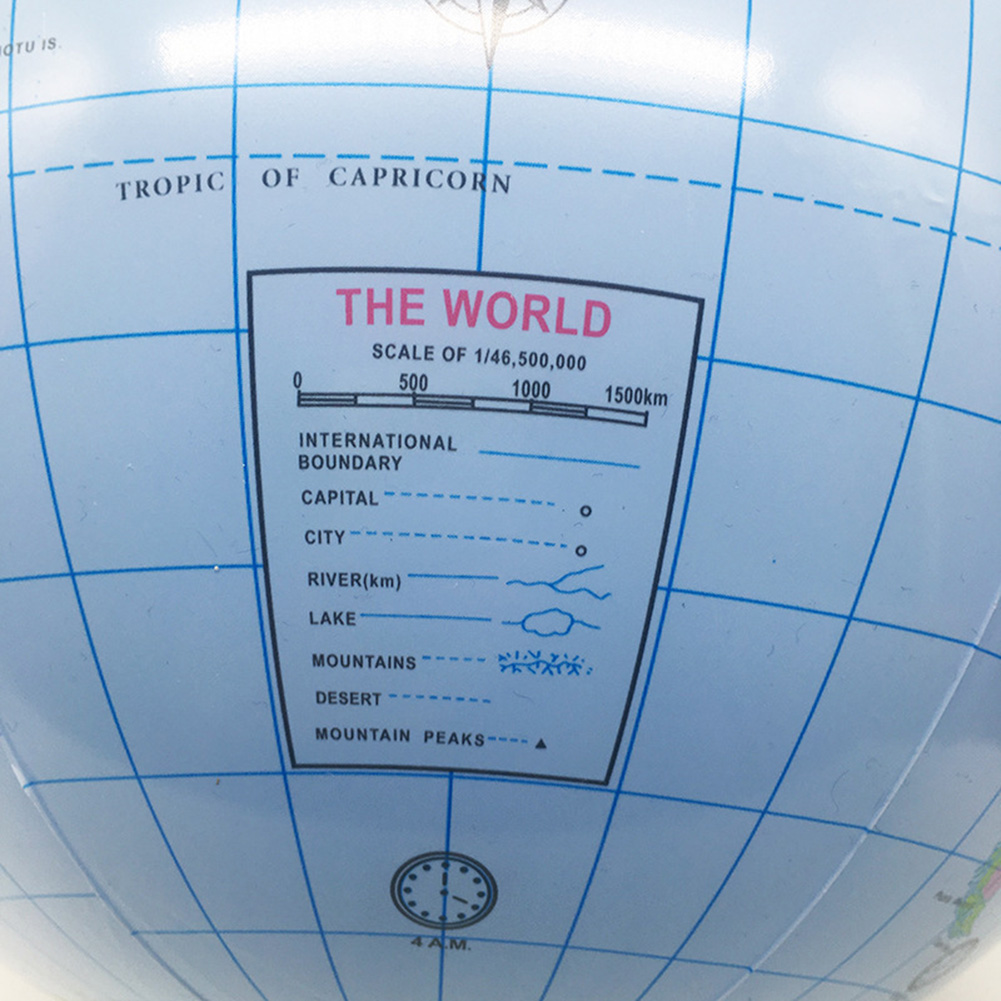 thumbnail image 3 of WDOplteas Globo Inflable 30cm Mundo Tierra Océano Mapa Aprendizaje Geografía, 3 of 10