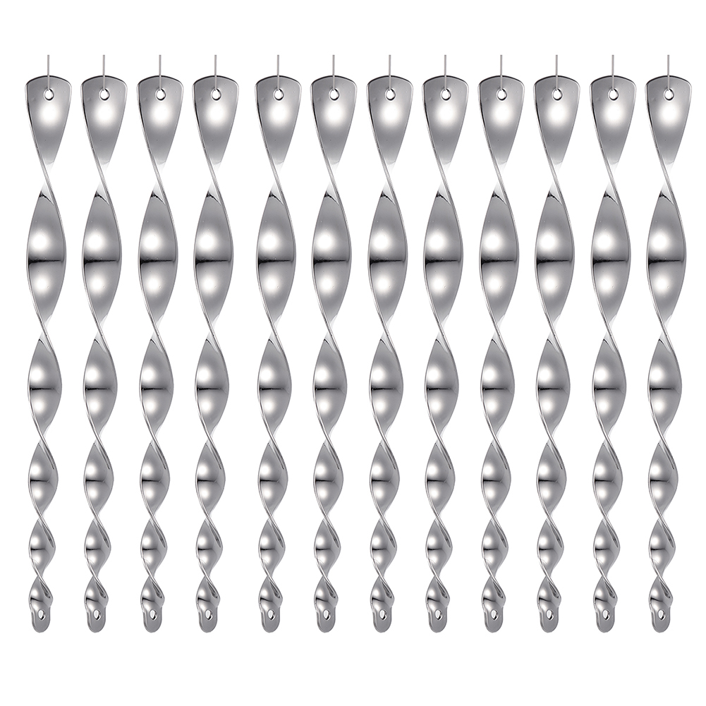 thumbnail image 2 of Kuymtek Palos Repelentes Pájaros para Exteriores Varillas Miedo Reflectantes en Espiral para Insectos (12 Uds), 2 of 10
