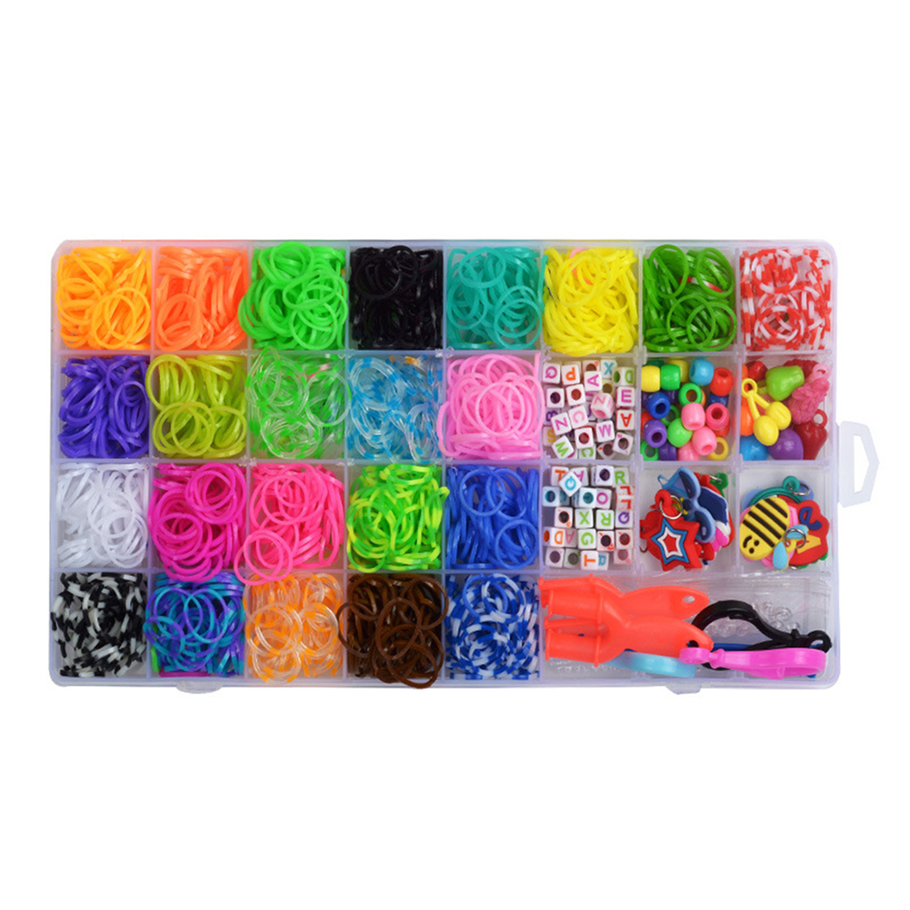 thumbnail image 2 of Trenzador Banda Goma Arcoíris 32 Rejillas Hecho A Mano Juguete Educativo Colorido para Caja Pulsera Trenzada, 2 of 10