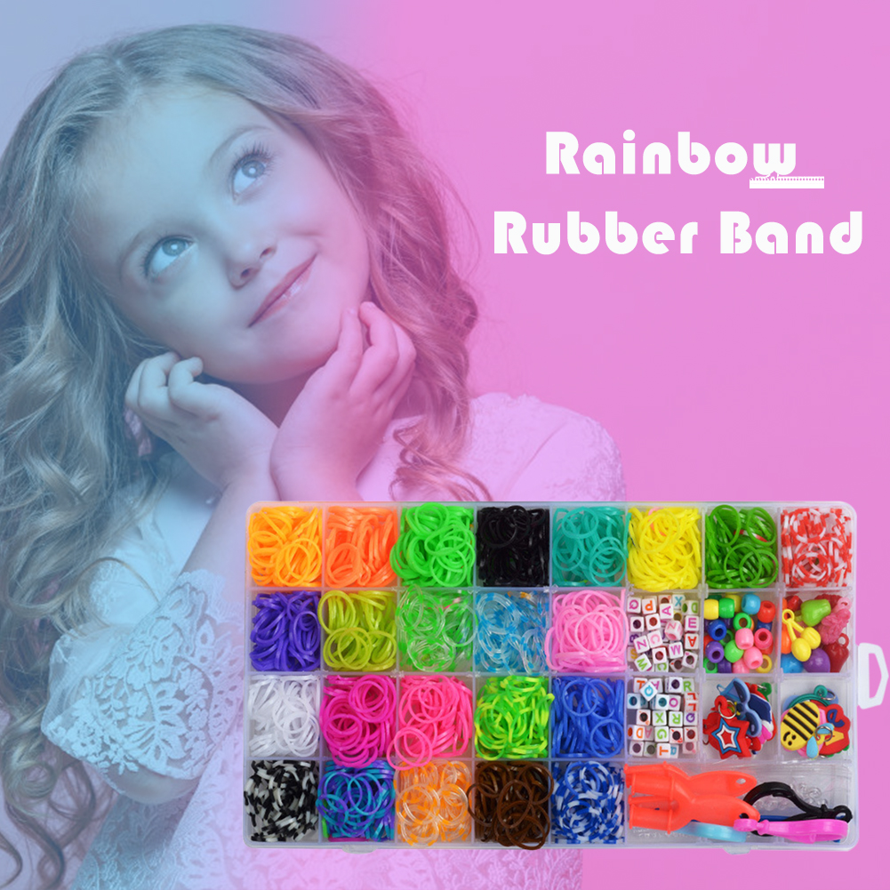 thumbnail image 5 of Trenzador Banda Goma Arcoíris 32 Rejillas Hecho A Mano Juguete Educativo Colorido para Caja Pulsera Trenzada, 5 of 10