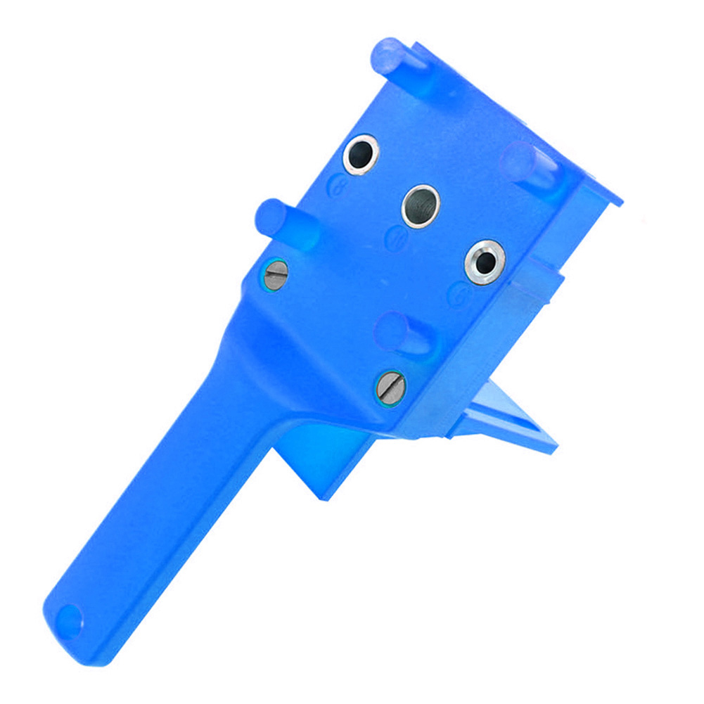Herramientas Localizador perforación agujeros rectos para carpintería plástico ABS perforadora agujeros para tablero mano dispositivo localización carpintería 6-10 mm (azul)