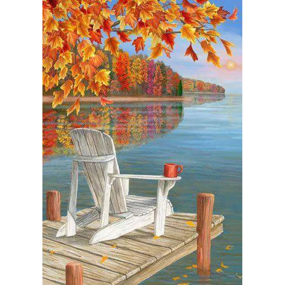 thumbnail image 2 of YM1 (Scenery-B850) paisaje diamantes diamante pintura diamantes resina pintura decorativa DIY 30*40CM, 2 of 10