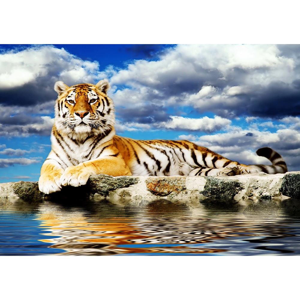 (tiger-YF008) resina con diamante tigre diamante 40*30CM