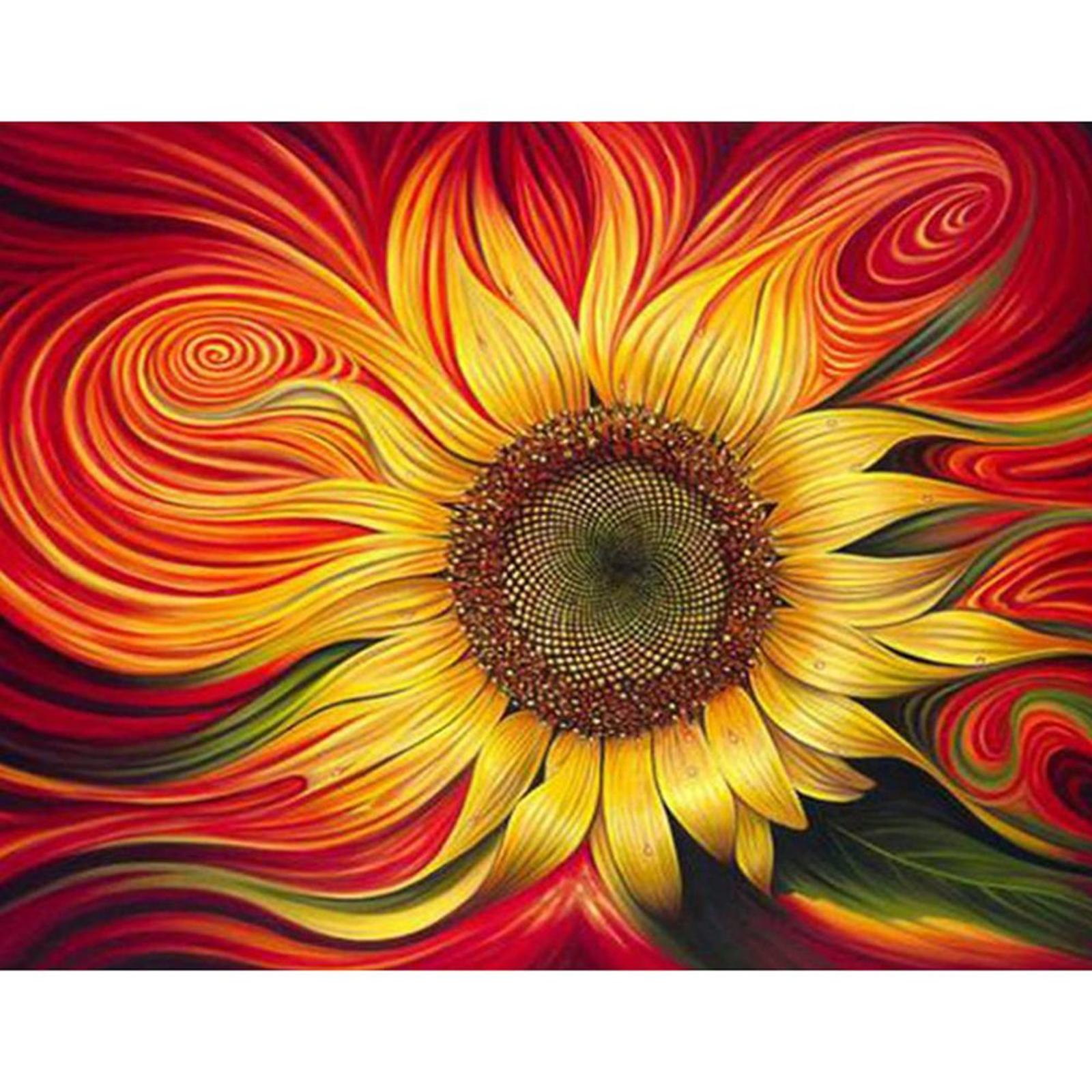 thumbnail image 2 of Diamantes Imitación Punto Cruz DIY Bordado Costura Artesanía Entusiasta Girasol Mosaico, 2 of 10