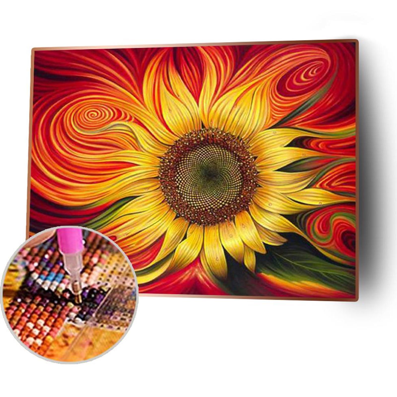 thumbnail image 5 of Diamantes Imitación Punto Cruz DIY Bordado Costura Artesanía Entusiasta Girasol Mosaico, 5 of 10