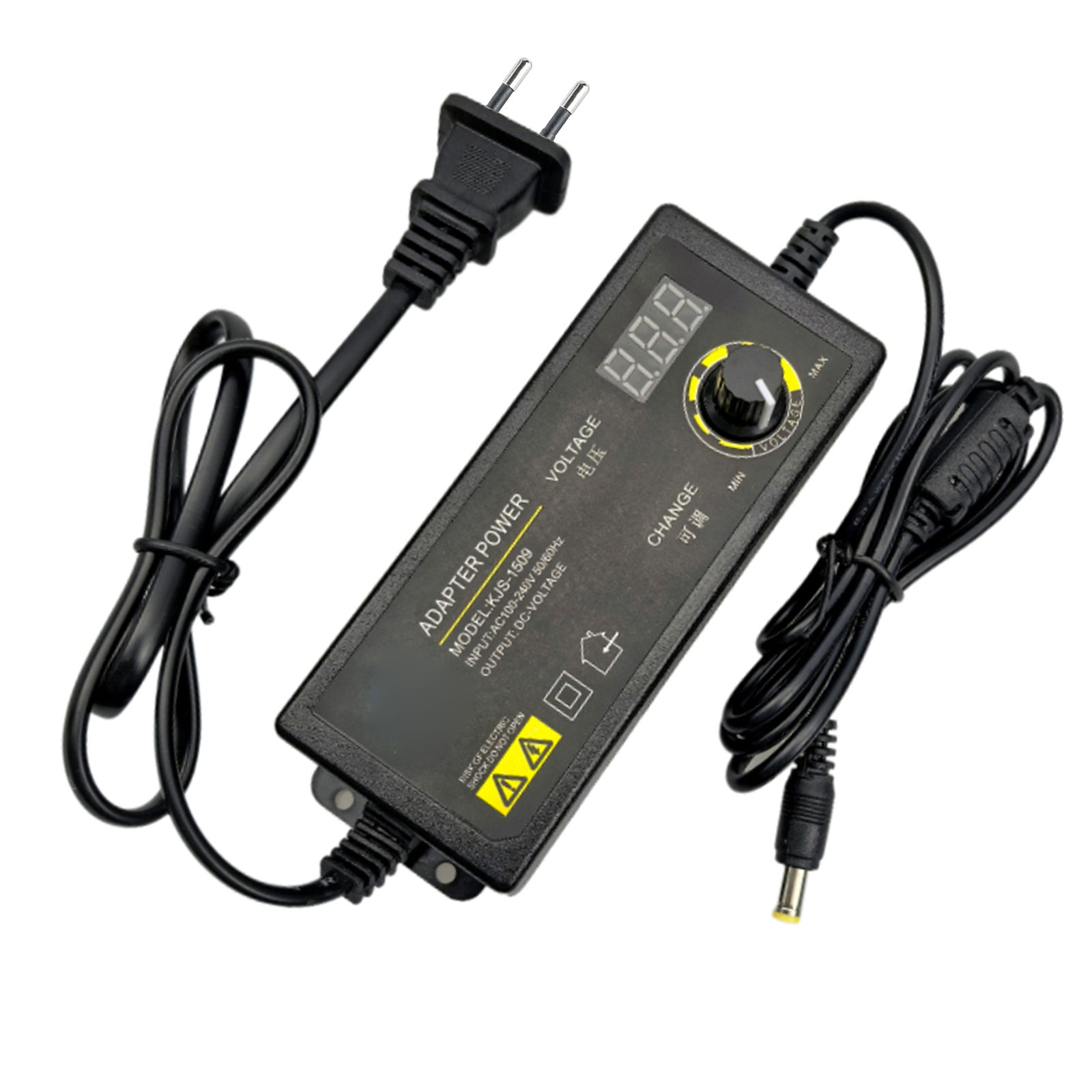 3-36V 60W Adaptador corriente Voltaje ajustable Pantalla LED Fuente alimentación Enchufe la UE