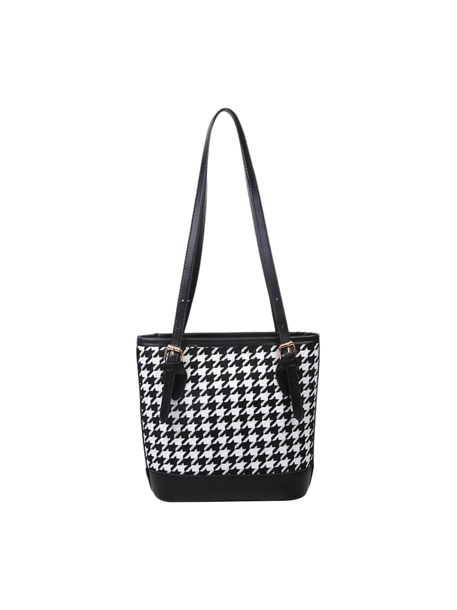 thumbnail image 2 of Bolsos A Cuadros Vintage para Mujer Compras Diarios Hombro PU Simples, 2 of 10
