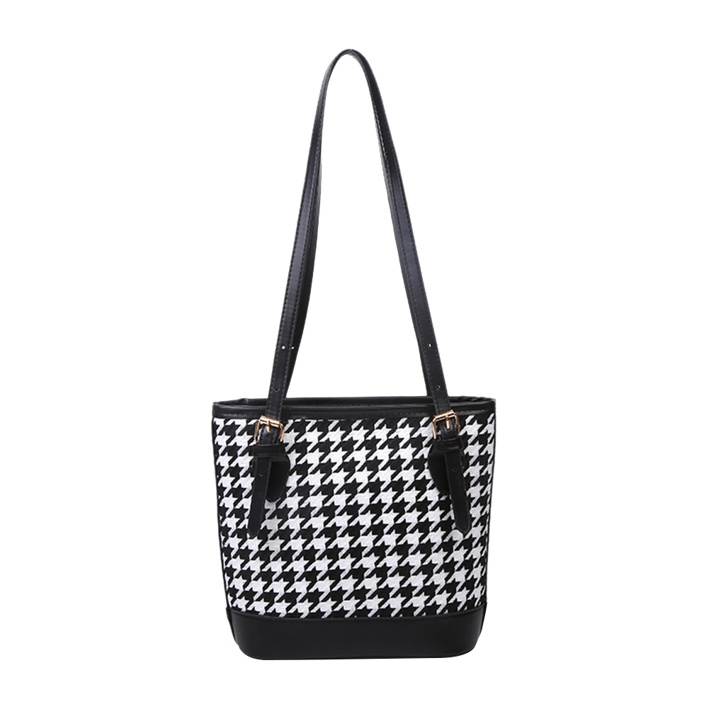 thumbnail image 3 of Bolsos A Cuadros Vintage para Mujer Compras Diarios Hombro PU Simples, 3 of 10