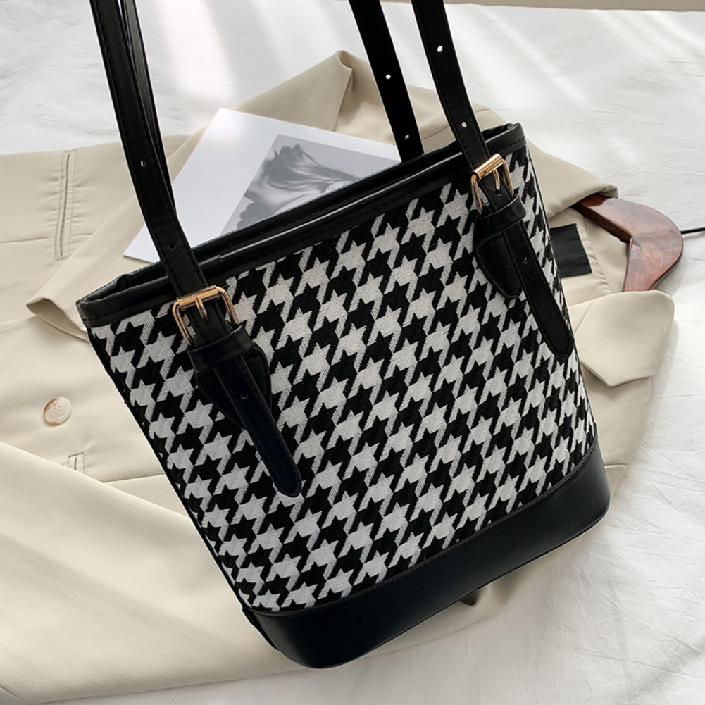 thumbnail image 4 of Bolsos A Cuadros Vintage para Mujer Compras Diarios Hombro PU Simples, 4 of 10