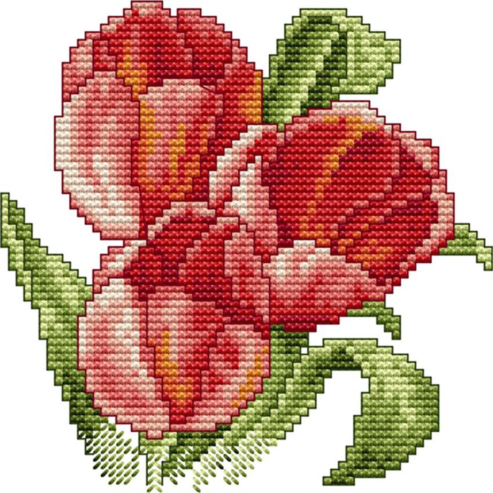 thumbnail image 2 of (H450) Hilo Algodón Ecológico 14CT Impresión 2 Hilos 17*17cm La Felicidad (3) Kit Serie Flores en Punto Cruz (manual en Inglés), 2 of 10