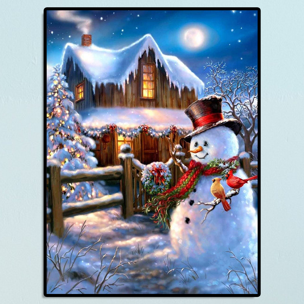 thumbnail image 4 of Resina Diamante Muñeco Nieve Diamante 30*40CMyc577, 4 of 10