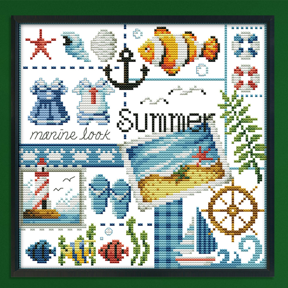thumbnail image 4 of Kit Impreso Punto Cruz Obra Arte Estampada 14 Quilates Bricolaje Estaciones para Del, 4 of 10