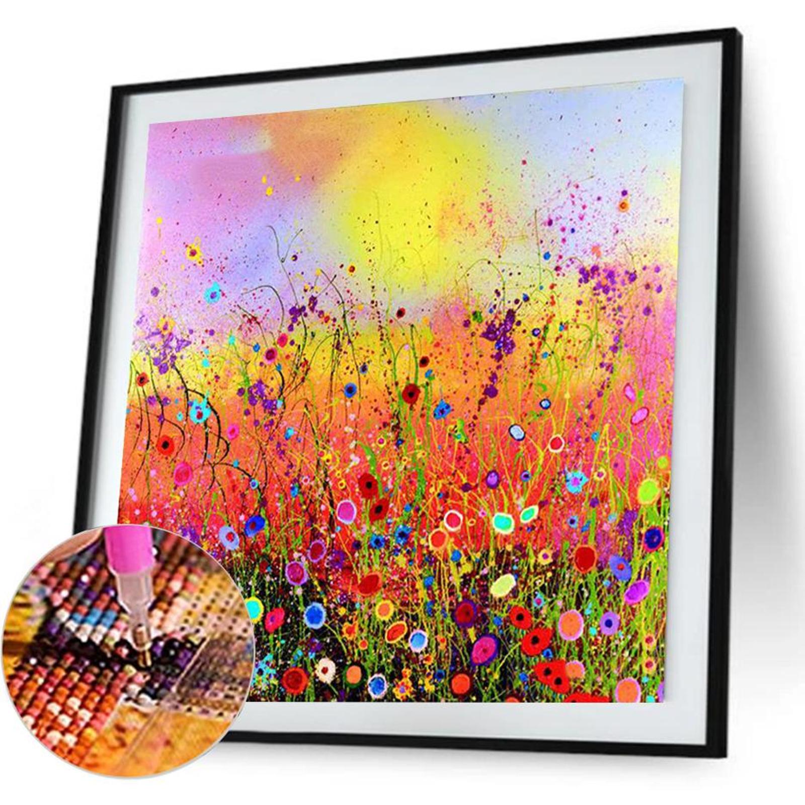 thumbnail image 5 of Lleno Diamantes Flores Diamantes Redondos Pintura Diamantes Resina 30*30CMV716, 5 of 10