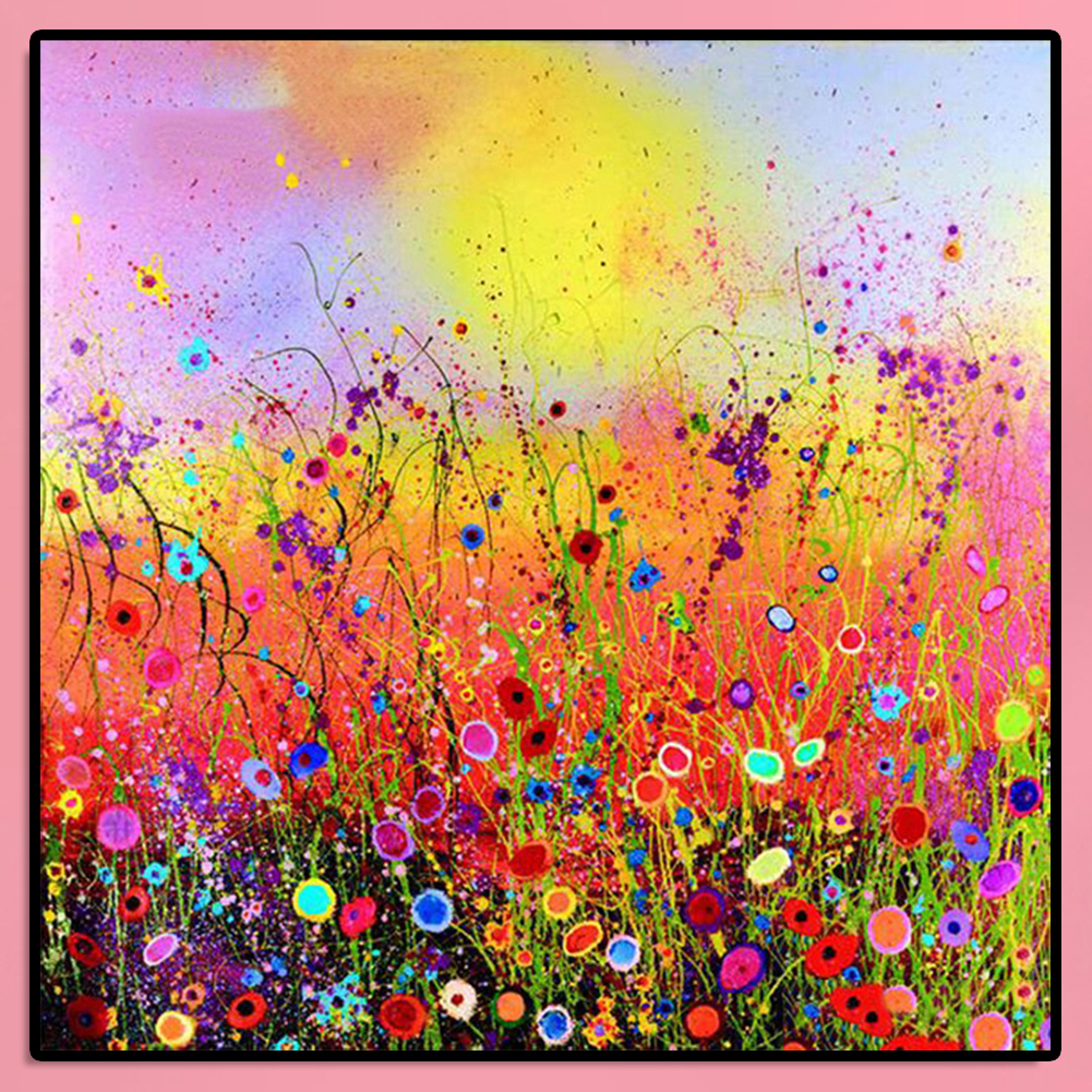 thumbnail image 4 of Lleno Diamantes Flores Diamantes Redondos Pintura Diamantes Resina 30*30CMV716, 4 of 10