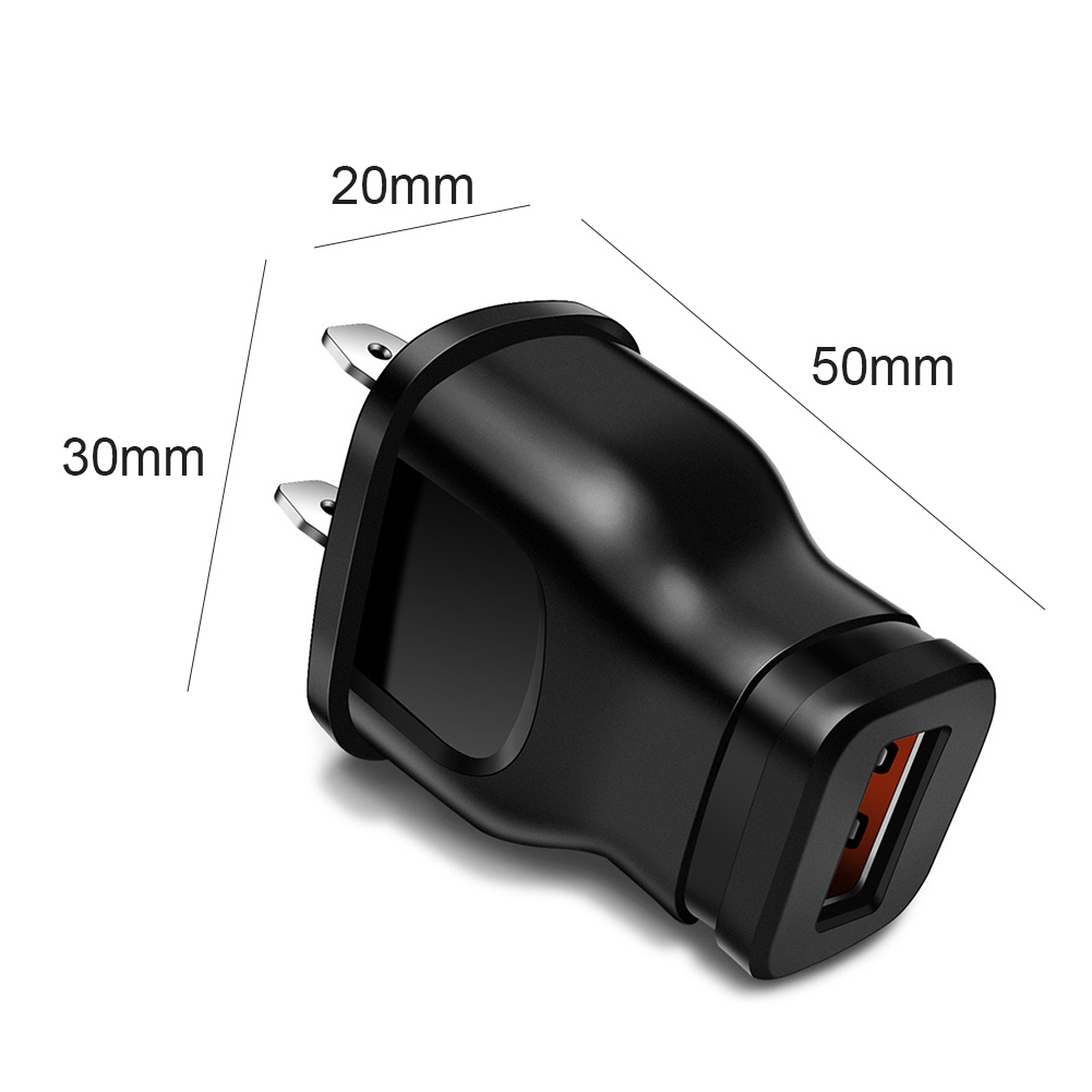 thumbnail image 3 of Cargador USB Carga Rápida para Adaptador Pared IPhone (negro EE. UU.), 3 of 7