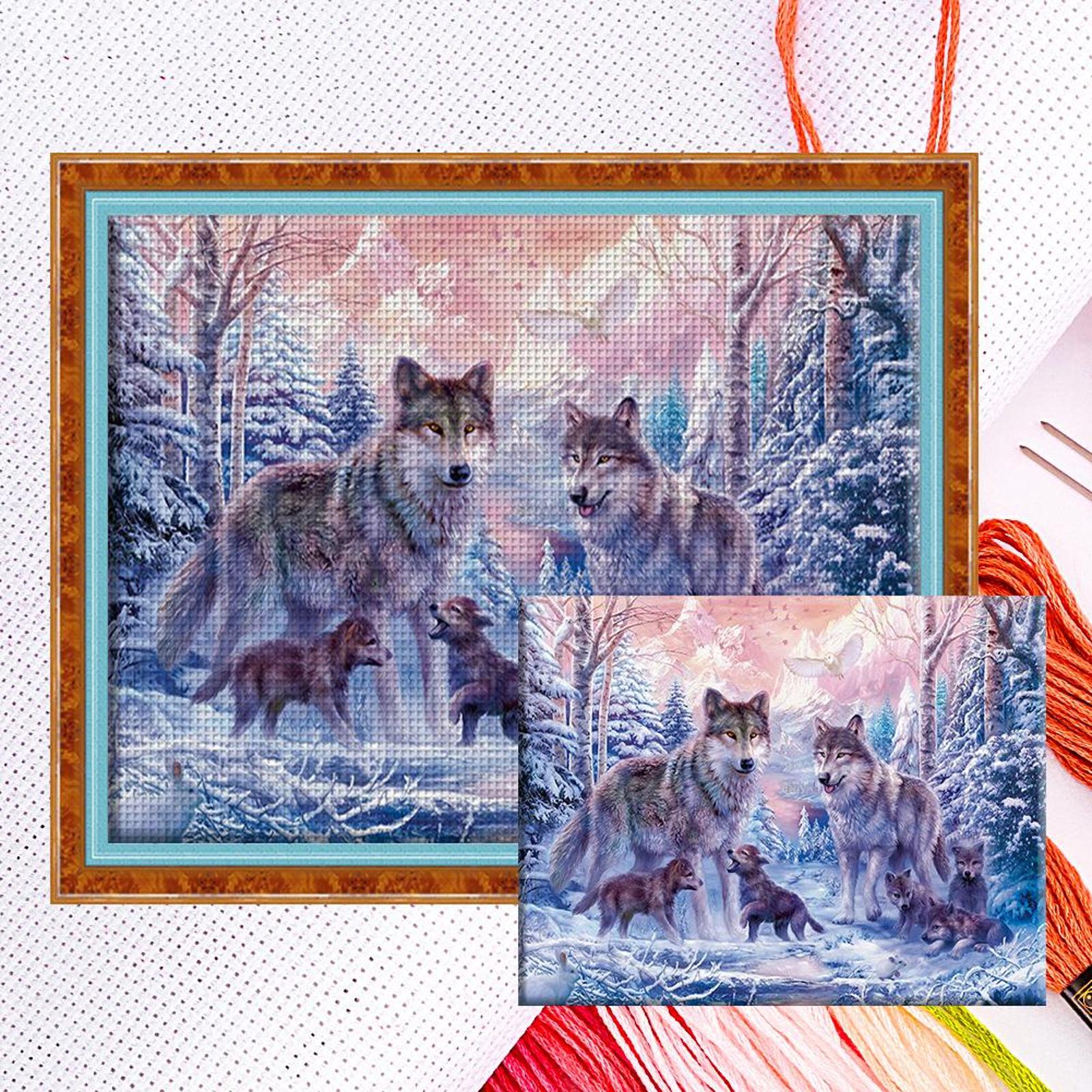 thumbnail image 2 of (4) Hilo algodón ecológico 14CT Tela blanca 2 hilos 40*50CM Animal 14 kit serie en punto cruz (VS-0037), 2 of 10