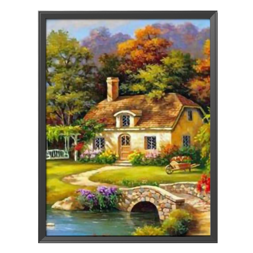 thumbnail image 4 of Kit Liso DIY Punto Cruz Impreso en Lienzo Artesanía Costura Paisaje, 4 of 10
