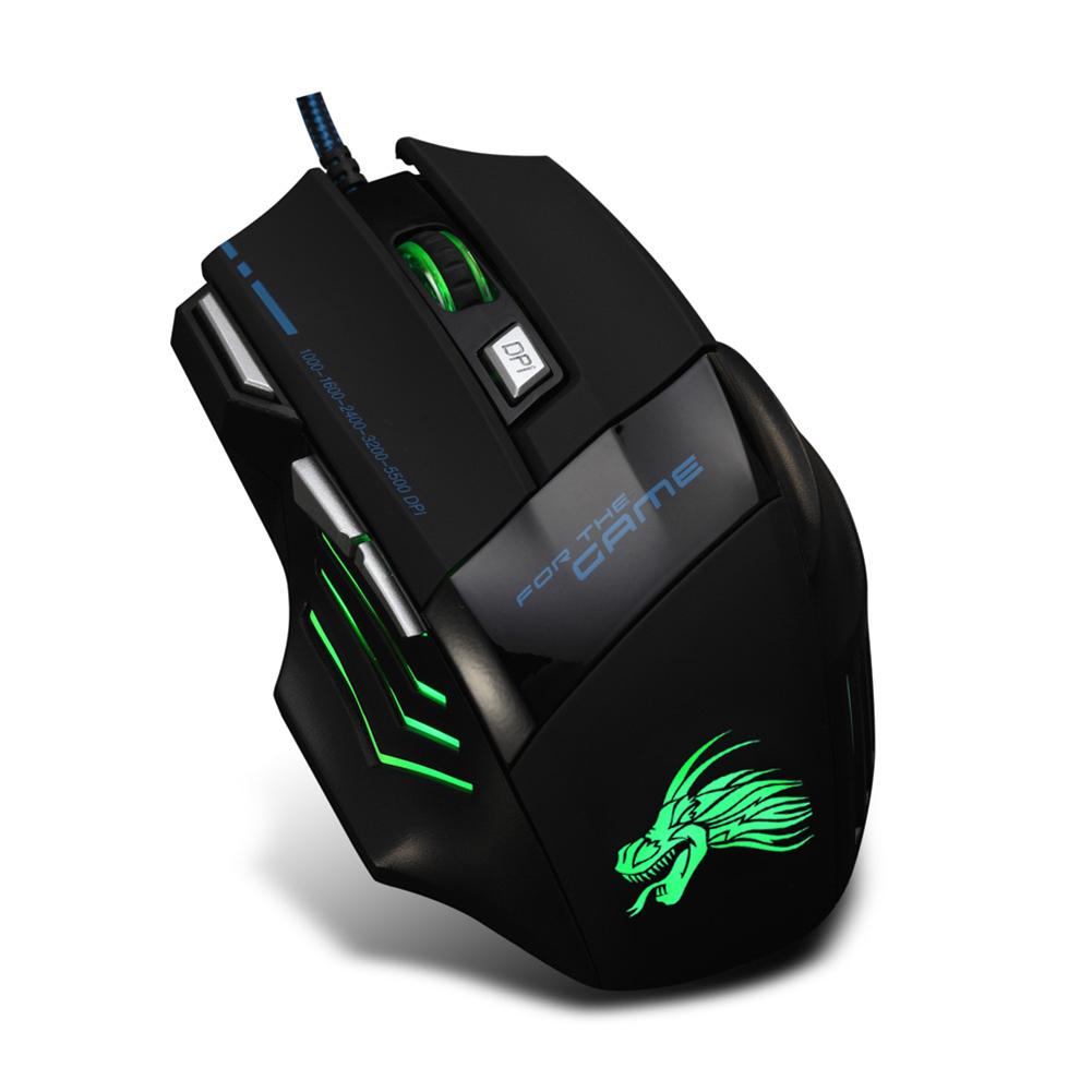 thumbnail image 4 of Ratón Retroiluminado para PC Gamer Mouse DPI 7 Colores Ratones Ópticos Juegos Computadora Con Wi Ajustable Rojo, 4 of 10