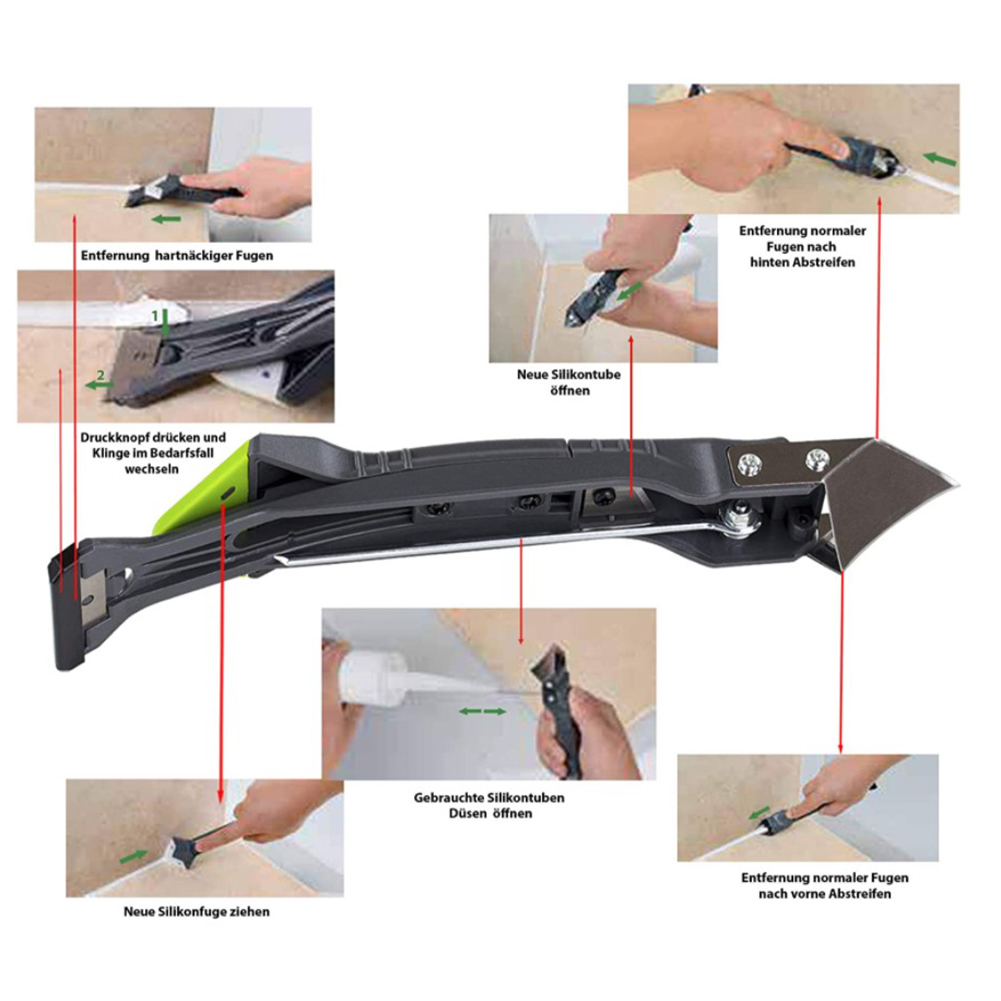 thumbnail image 4 of Btafrte 11 Uds. Removedor Raspador Cemento Vidrio Sellador Acabado Calafateo Raspador Suave, 4 of 10