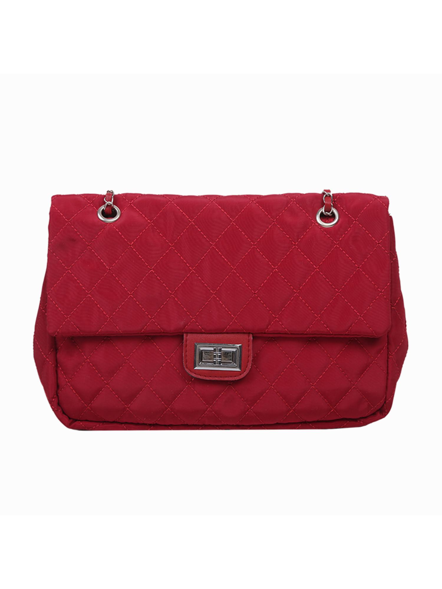 thumbnail image 2 of Bolso Bandolera Nailon para Mujer Con Patrón Celosía A La (rojo), 2 of 10
