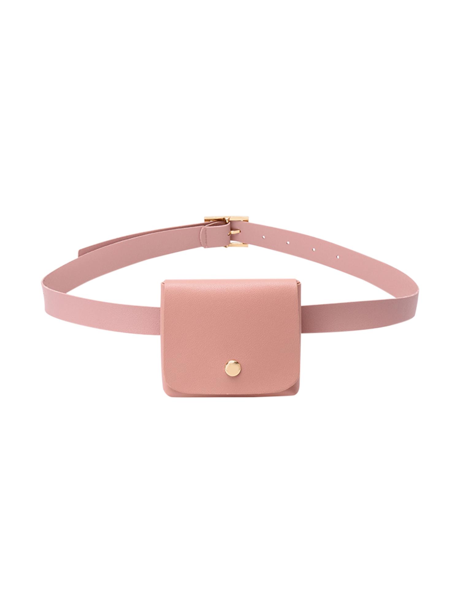 thumbnail image 2 of Mini Riñonera Informal PU para Mujer Riñonera Retro Con (rosa), 2 of 8