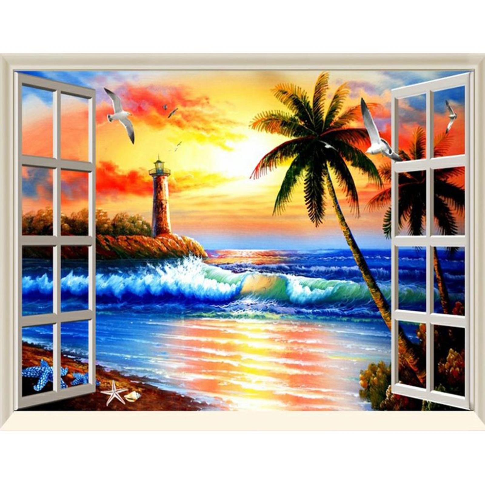 thumbnail image 2 of Resina Con Vista Al Mar Serie Paisaje Ventana Con Vista Al Mar 40x30CM B643, 2 of 10